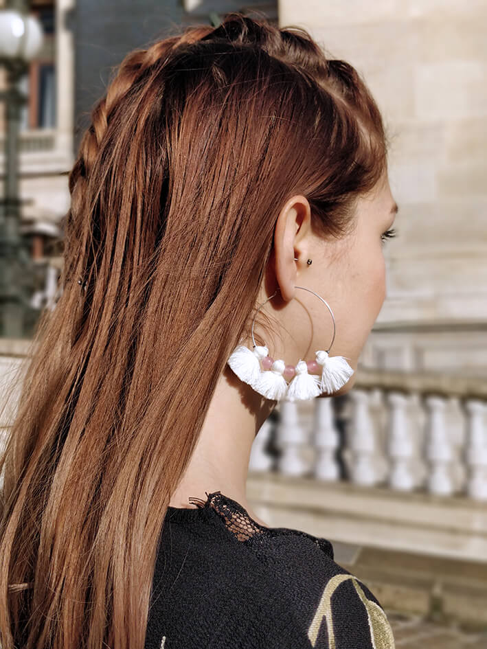 Robe tenue Paris blog blogueuse mode 19 janvier missguided boucles d'oreille