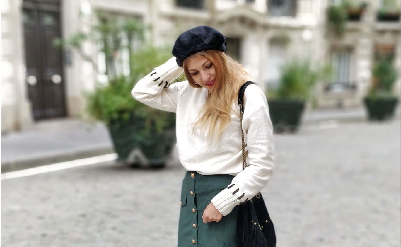 vignette blog mode tenue hiver jupe sapin - La couleur de l'hiver