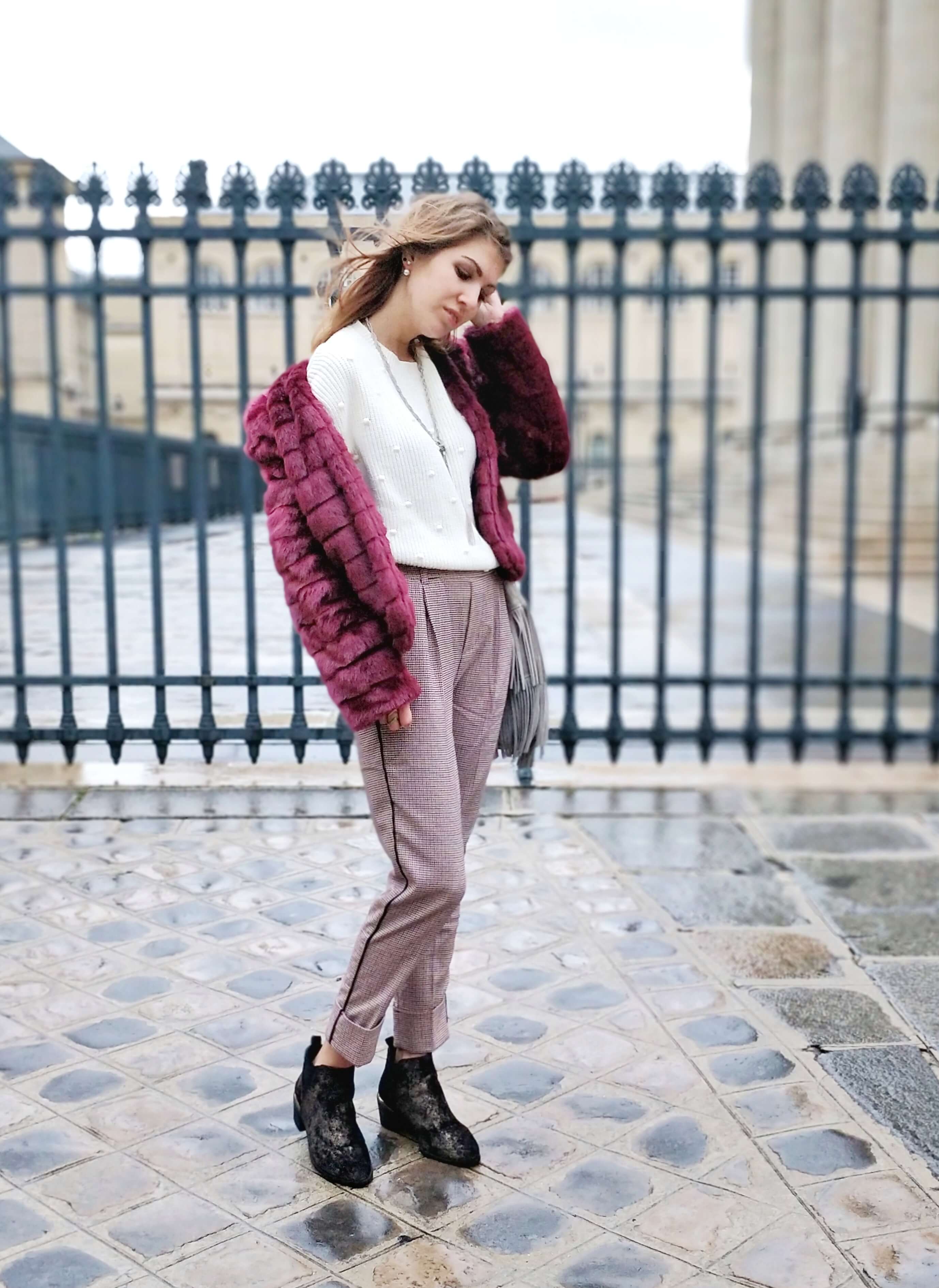 tenue manteau fausse fourrure blog - L'hiver en fausse fourrure