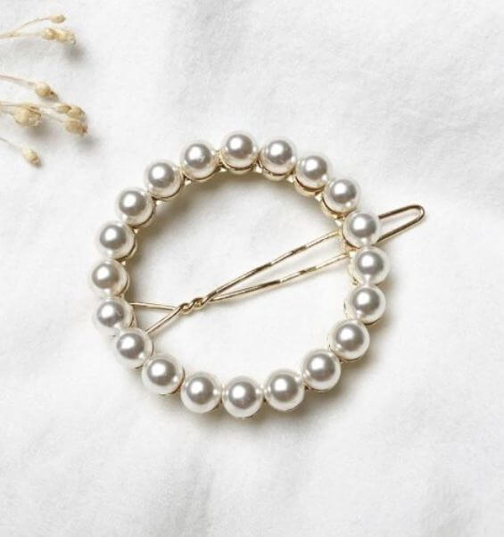 barrette perles jolie demoiselle - On accessoirise nos cheveux !